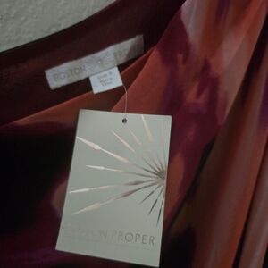 Boston Proper Red and Purple Dress